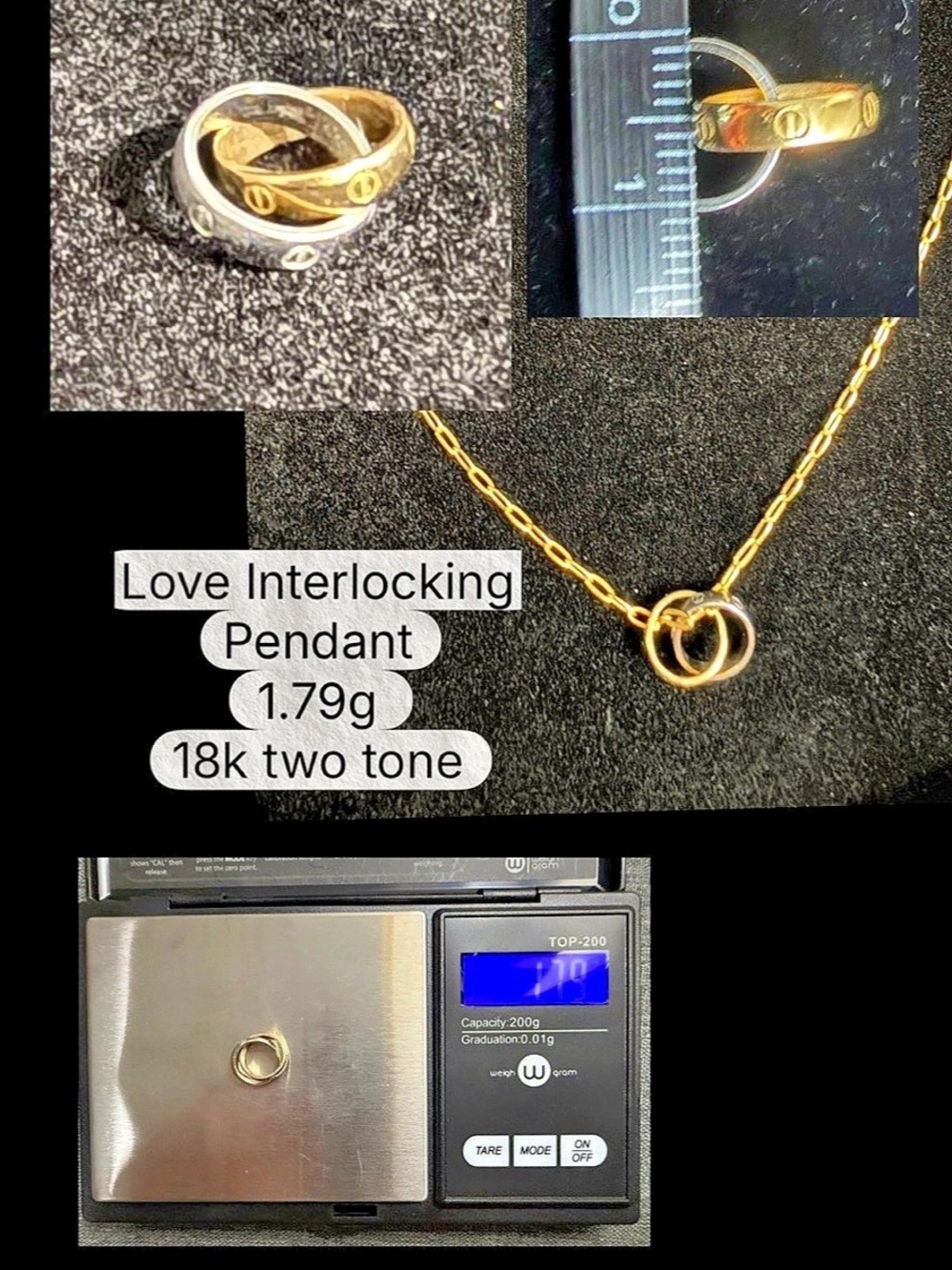 Interlocking Pendant 18K Two-Tone